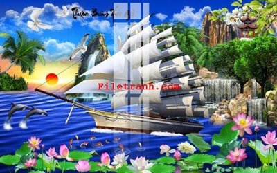 File tranh File gốc in tranh nền tường tổng hợp K64869 (bản gốc) trang trí văn phòng