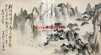 File in trần File gốc in tranh nền tường tổng hợp K65271 (bản gốc) mây trời