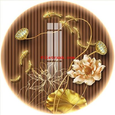 Tải file gốc in lụa File gốc in tranh nền tường tổng hợp K65352 siêu nét