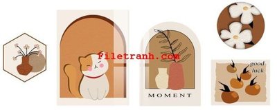 File PSD File gốc in tranh nền tường tổng hợp K65480 (gốc) tách lớp chi tiết