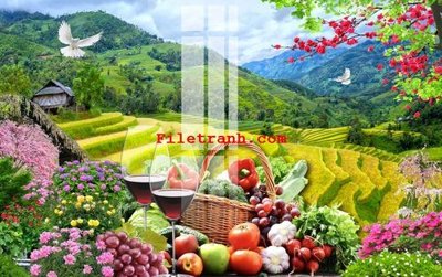 File in mica File gốc in tranh nền tường tổng hợp K65519 (bản gốc) làm vách ngăn