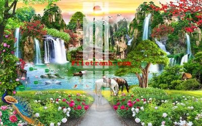 File tranh PSD File gốc in tranh nền tường tổng hợp K65541 chất lượng cao