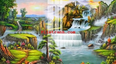 File gốc File gốc in tranh nền tường tổng hợp K65647 (in tráng gương) ốp tường