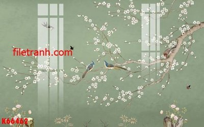 File gốc in mica File gốc in tranh nền tường tổng hợp K66462 chất lượng