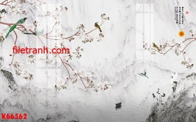 File tranh File gốc in tranh nền tường tổng hợp K66562 (gốc) in trên kính