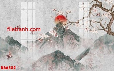 Ảnh gốc File gốc in tranh nền tường tổng hợp K66582 (siêu chi tiết) để in ấn