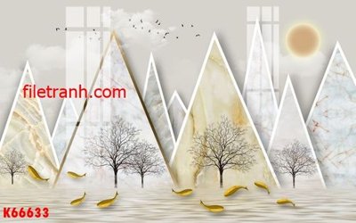 Ảnh gốc File gốc in tranh nền tường tổng hợp K66633 (siêu chi tiết) để in ấn