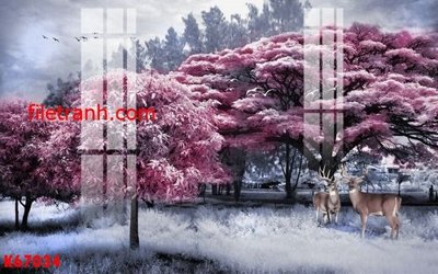 File tranh gốc File gốc in tranh nền tường tổng hợp K67034 (bản quyền) file PSD