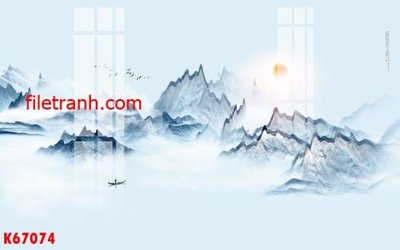 File in trần File gốc in tranh nền tường tổng hợp K67074 (file gốc) hoa văn 3D