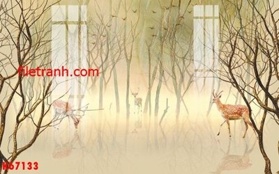 Ảnh gốc file in lụa File gốc in tranh nền tường tổng hợp K67133 chi tiết