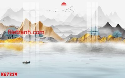 Download file gốc File gốc in tranh nền tường tổng hợp K67339 (in mica) 3D