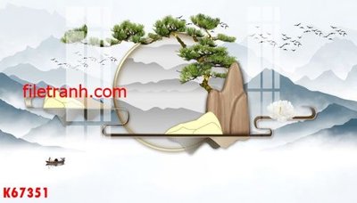 Hình ảnh file gốc File gốc in tranh nền tường tổng hợp K67351 cho in UV