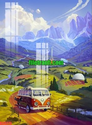 File tranh File gốc in tranh nền tường tổng hợp K69275 (bản gốc) treo phòng ăn