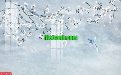 File in trần File gốc in tranh nền tường tổng hợp K69305 (file gốc) phong thủy