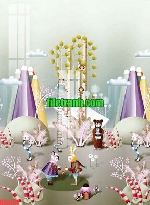 File gốc File gốc in tranh nền tường tổng hợp K69376 (in tráng gương) nghệ thuật