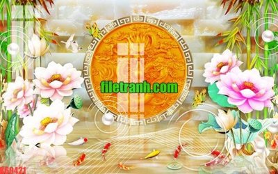 File tranh in tráng gương File gốc in tranh nền tường tổng hợp K69421 (siêu nét)