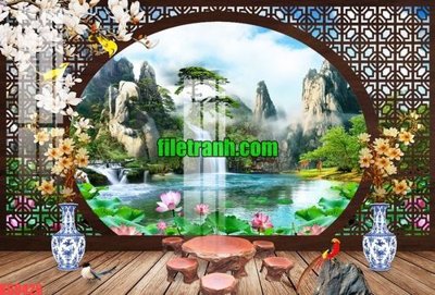 File in trần File gốc in tranh nền tường tổng hợp K69426 (bản gốc) đại dương