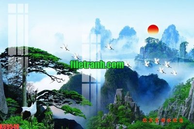 File gốc File gốc in tranh nền tường tổng hợp K69548 (in ấn) màu sắc trung thực
