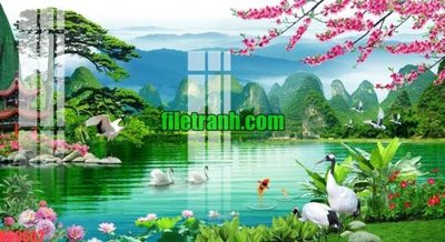 File tranh gốc File gốc in tranh nền tường tổng hợp K69602 (bản quyền) độc đáo