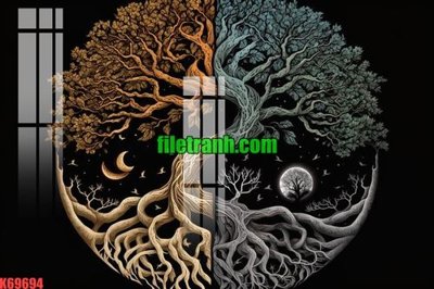 File tranh File gốc in tranh nền tường tổng hợp K69694 (gốc) chủ đề động vật