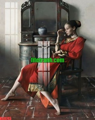 File in trần File gốc in tranh nền tường tổng hợp K69745 (bản gốc) hoa văn