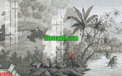 File in trần File gốc in tranh nền tường tổng hợp K70017 (file gốc) xuyên sáng