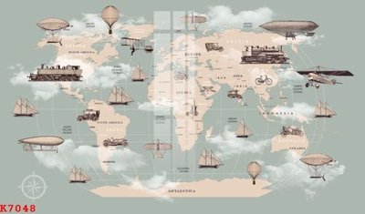 File in trần File gốc in tranh tổng hợp K7048 (bản gốc) bầu trời