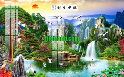 File in trần File gốc in tranh nền tường tổng hợp K70651 (bản gốc) trời sao