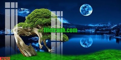 Download file gốc File gốc in tranh nền tường tổng hợp K71212 (in lụa) nghệ thuật