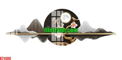 File in trần File gốc in tranh nền tường tổng hợp K71480 (bản gốc 3D) sống động
