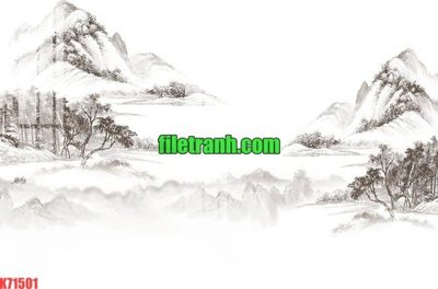 File gốc File gốc in tranh nền tường tổng hợp K71501 (in lụa) cao cấp