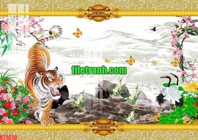 File tranh File gốc in tranh nền tường tổng hợp K71619 (bản gốc) in lụa dán tường