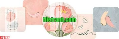 File gốc File gốc in tranh nền tường tổng hợp K71727 (AI/EPS) cho in ấn