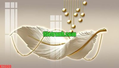 File gốc File gốc in tranh nền tường tổng hợp K72069 (in lụa) họa tiết 3D