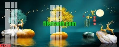 File in trần File gốc in tranh nền tường tổng hợp K72244 (bản gốc) đại dương