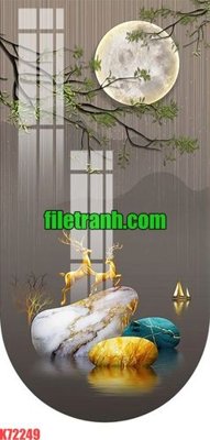 File gốc File gốc in tranh nền tường tổng hợp K72249 (in tráng gương) hiện đại