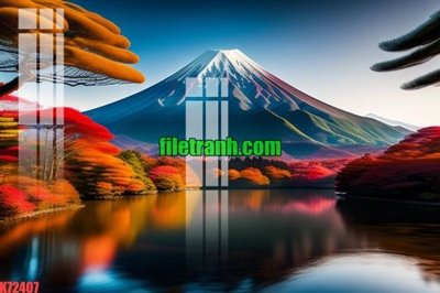 File in trần File gốc in tranh nền tường tổng hợp K72407 (bản gốc) bầu trời