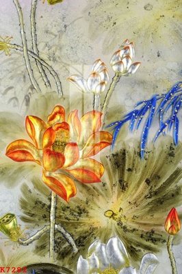 Download file gốc File gốc in tranh tổng hợp K7282 (in lụa) hoa lá