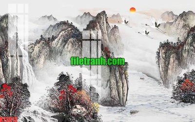 Ảnh gốc File gốc in tranh nền tường tổng hợp K73012 (siêu chi tiết) để in ấn