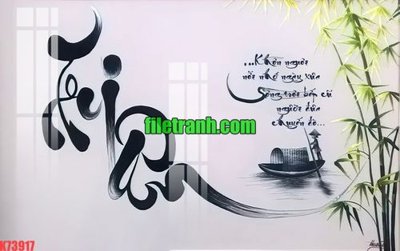 Ảnh gốc File gốc in tranh nền tường tổng hợp K73917 (nét căng) in mica