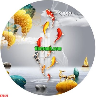 File gốc in tráng gương File gốc in tranh nền tường tổng hợp K74121 chi tiết