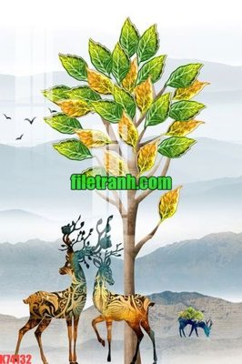 File gốc File gốc in tranh nền tường tổng hợp K74132 (trang trí) phòng trẻ em