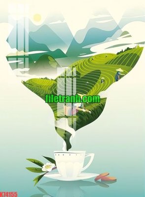 File tranh gốc File gốc in tranh nền tường tổng hợp K74155 (bản quyền) file PSD