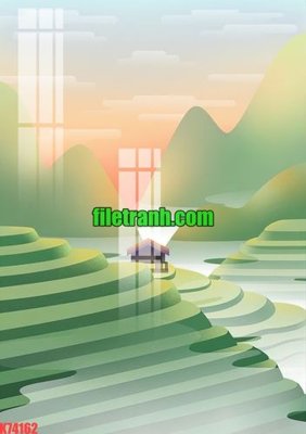 File gốc File gốc in tranh nền tường tổng hợp K74162 (in tráng gương) hiện đại