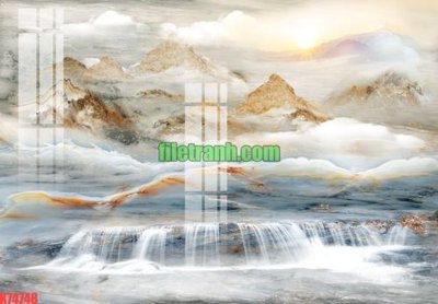 File gốc File gốc in tranh nền tường tổng hợp K74748 (cho in UV) siêu nét