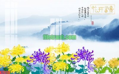 File gốc File gốc in tranh nền tường tổng hợp K75110 (in mica) làm bảng hiệu