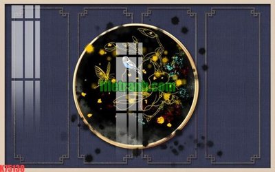 File tranh gốc in trần nhà File gốc in tranh nền tường tổng hợp K75138 3D