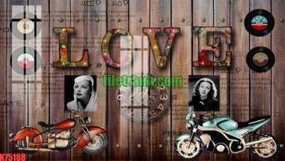 File gốc File gốc in tranh nền tường tổng hợp K75188 (in tráng gương) hiện đại