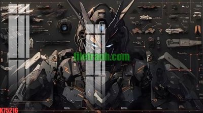 File in trần File gốc in tranh nền tường tổng hợp K75216 (bản gốc) đại dương