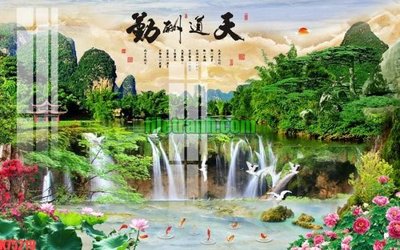 File tranh gốc File gốc in tranh nền tường tổng hợp K75219 chủ đề hiện đại